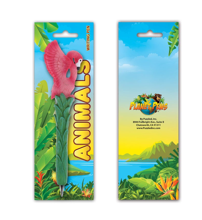Planet Pens Tropical Flamingo Novelty Pen - Cute Animal Pens for Adults and Kids, Unique Flamingo Gifts and Fun School Supplies for Kids and Adults, Cool Animal Office Supplies for Teachers, Workers - Image 4